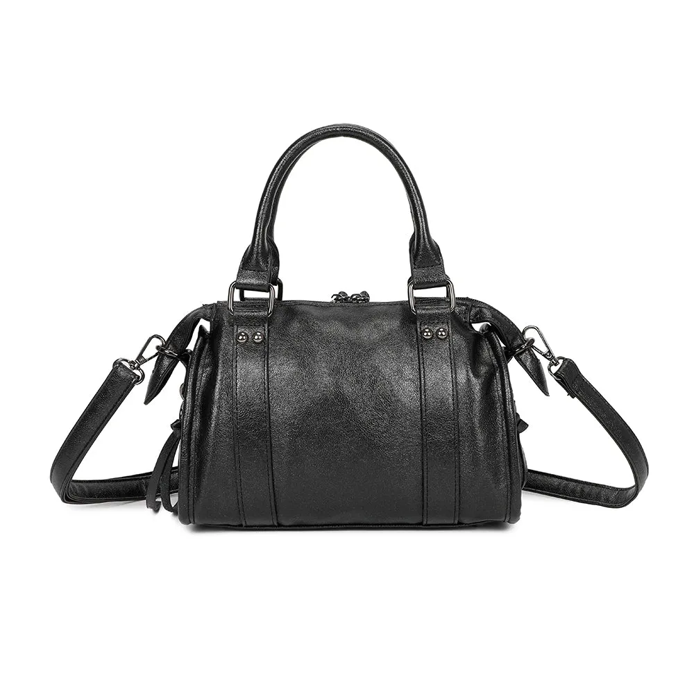 Gallantry Paris Skyla Métallique sac à main noir