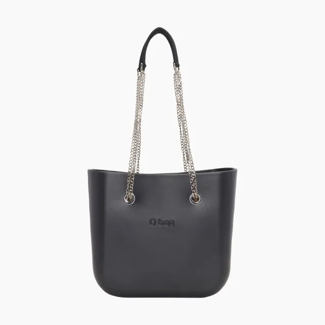 O bag Mini sac canvas noir anse chaîne T