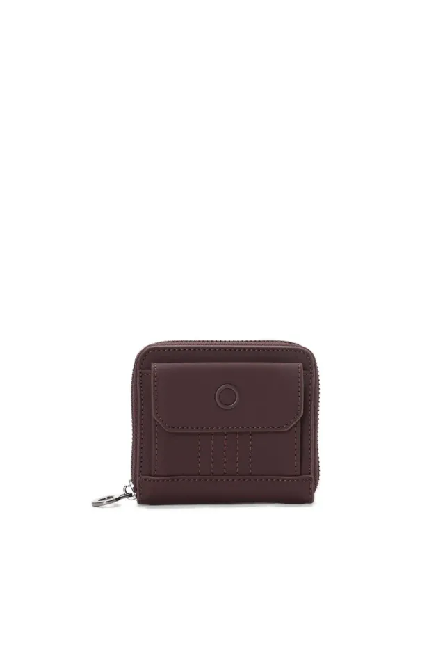 O bag Half Wally Bucaneve portefeuille femme bordeaux