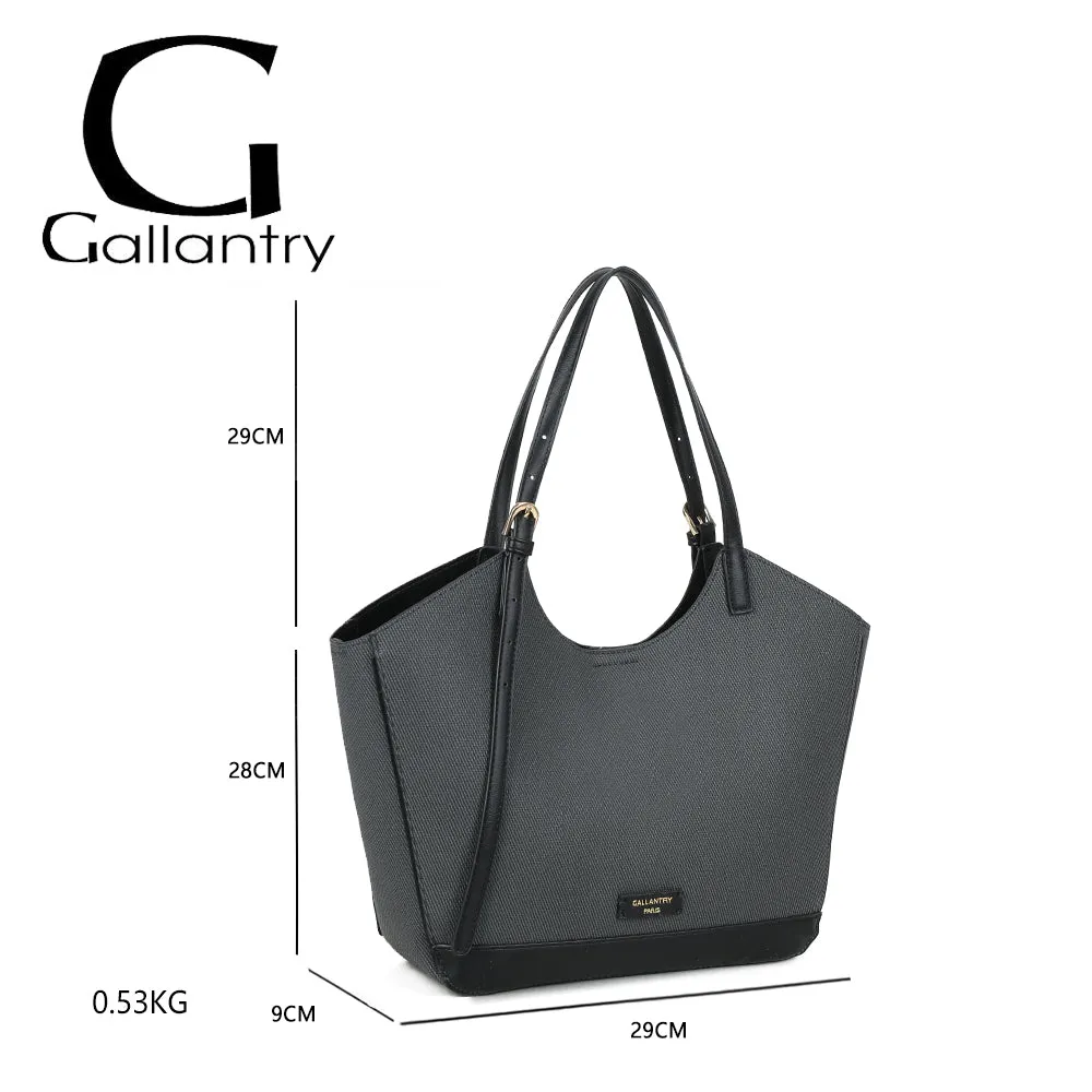 Gallantry Modern Muse cabas toile noir épaule