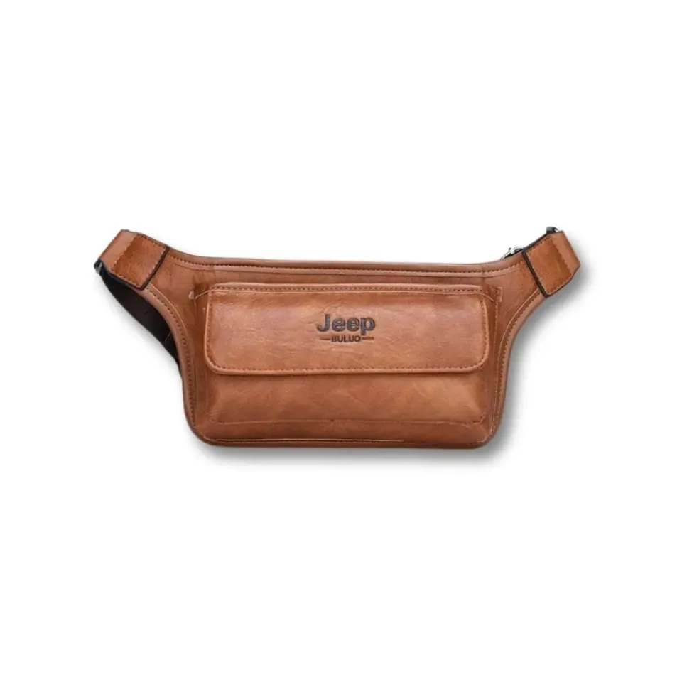 Maison Sacoches Jeep sac banane cuir kaki imperméable