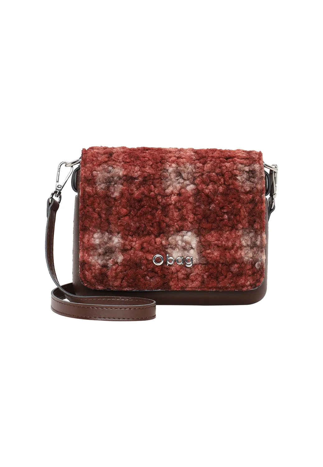 O bag O Pocket pochette Tartan 3D Chocolat bandoulière