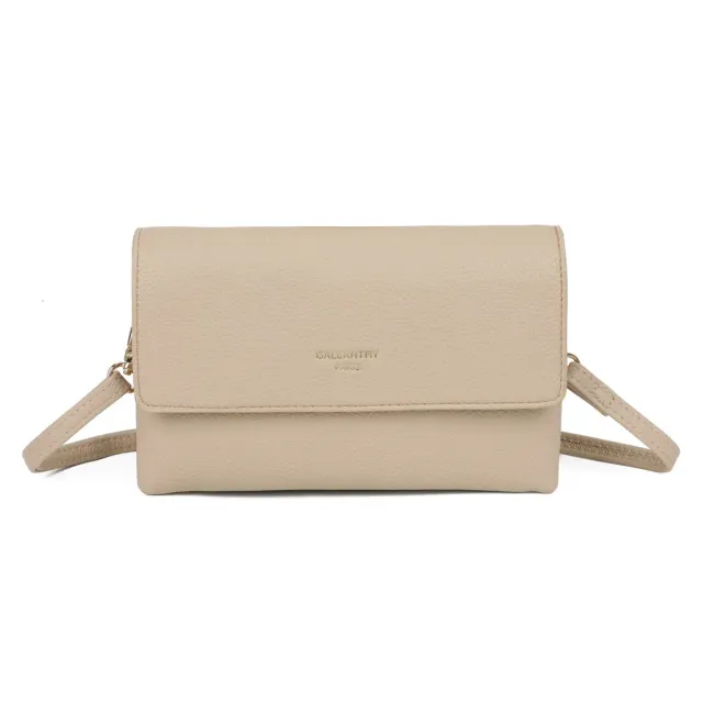 Gallantry Paris Elara pochette bandoulière taupe grainé