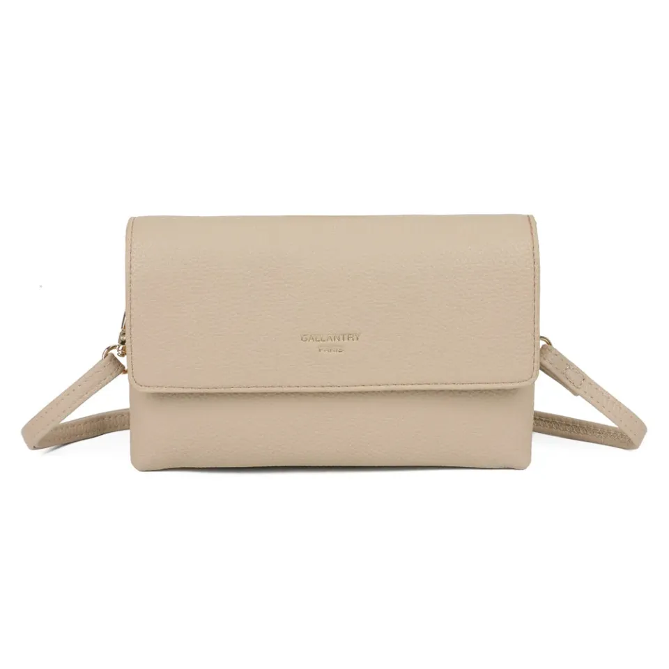 Gallantry Paris Elara pochette bandoulière taupe grainé