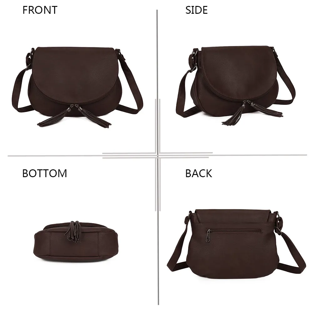 Gallantry Paris Naël sac bandoulière simili cuir coffee