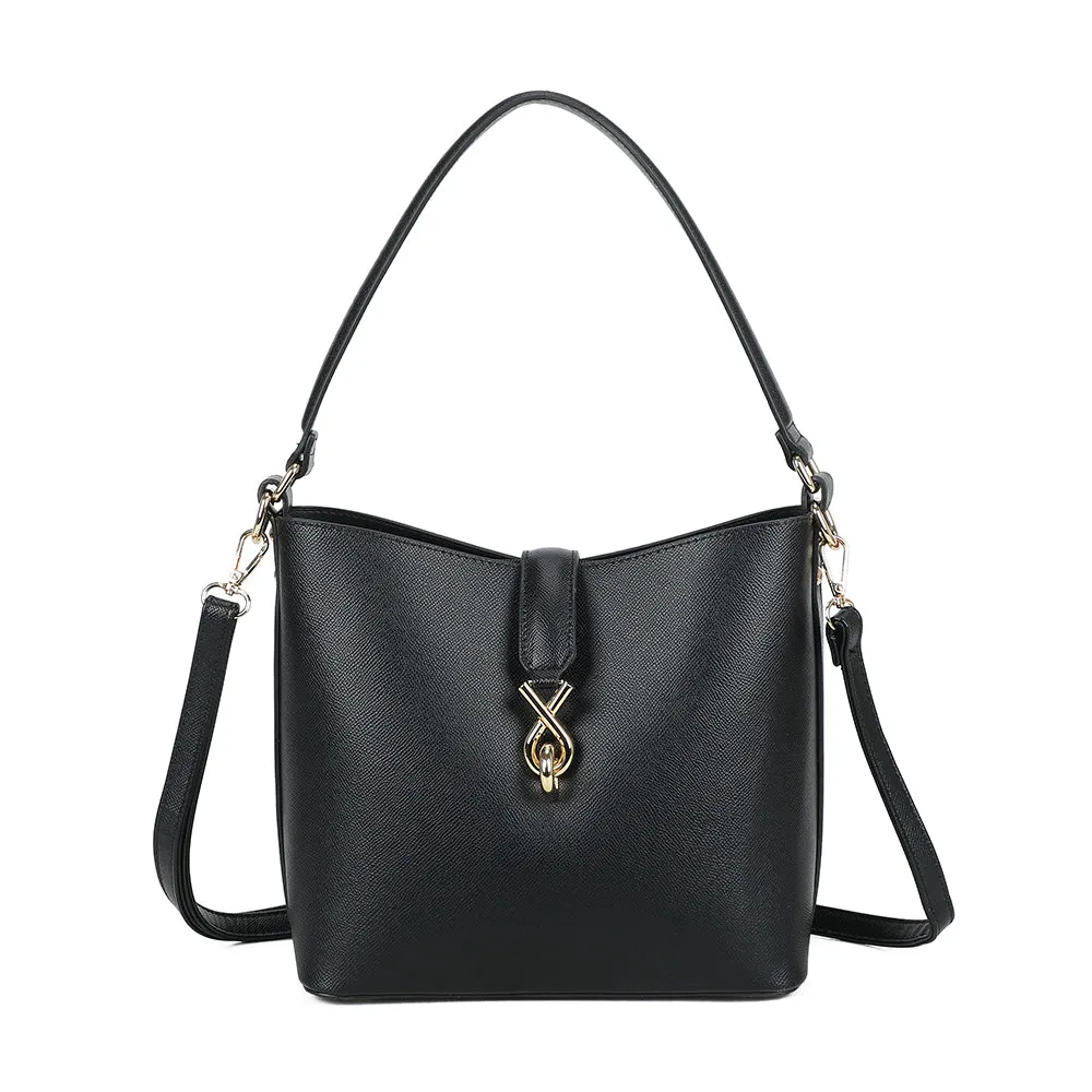 Gallantry Paris Roséa sac seau noir grainé