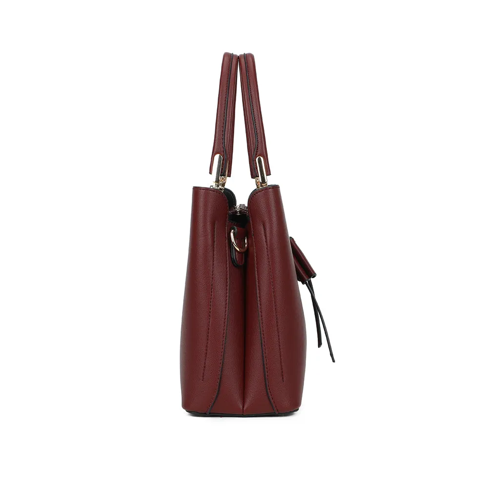 Gallantry Le Azalée sac à main bordeaux grainé