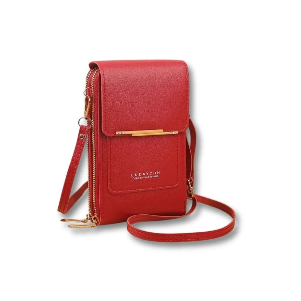 Maison Sacoches Orelia mini sac téléphone marron