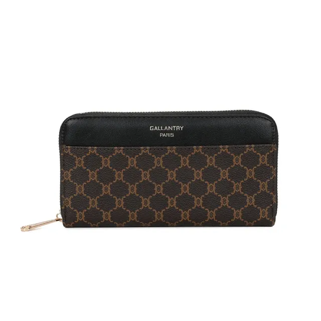 Gallantry Paris Élysée Zip portefeuille monogramme noir