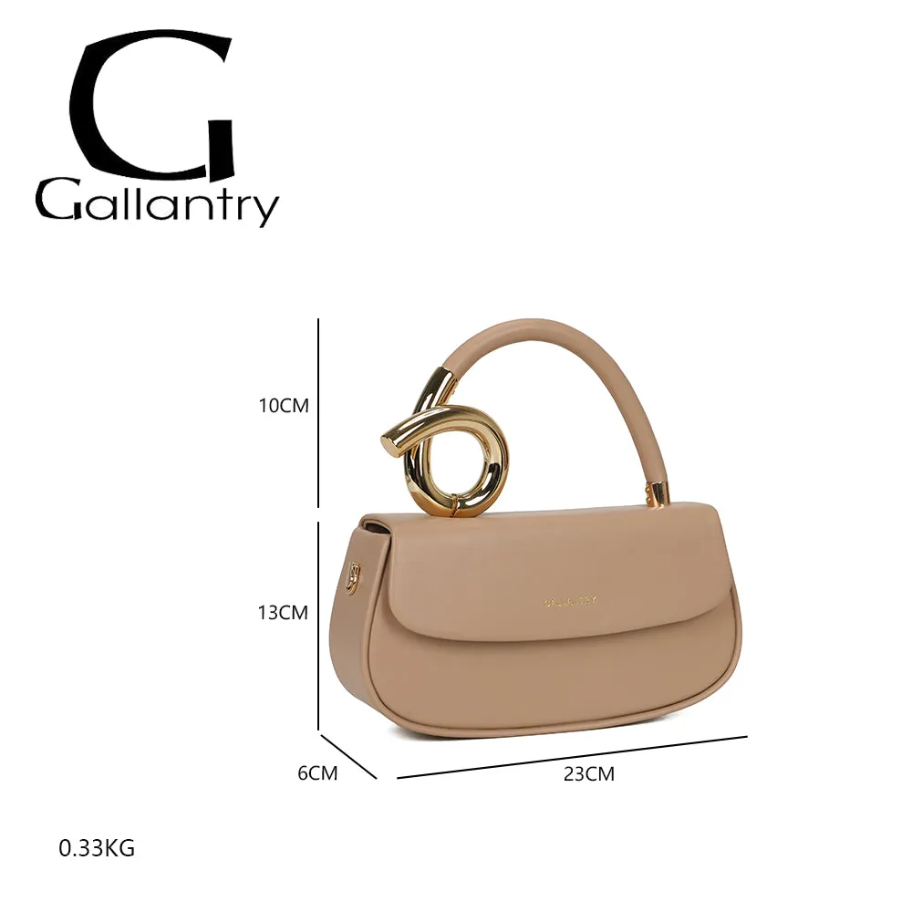 Gallantry Paris La Solyra sac à main rabat Taupe compact