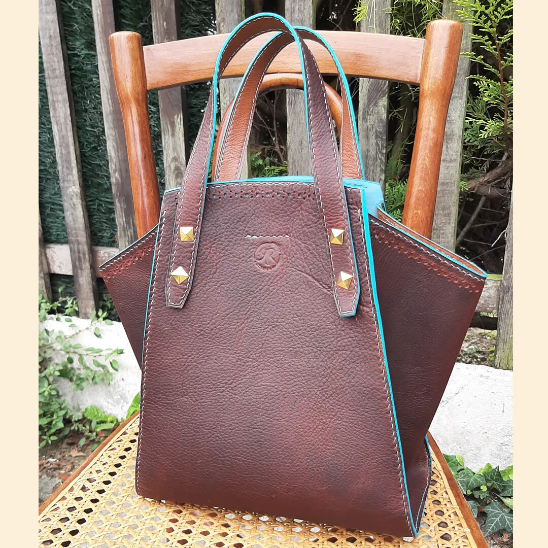 Atelier Anne R Sac Cabas sac cuir pull-up tannage végétal