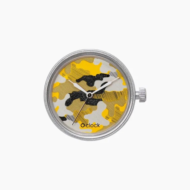 O Bag O Clock Mechanism Montre Camouflage Silver