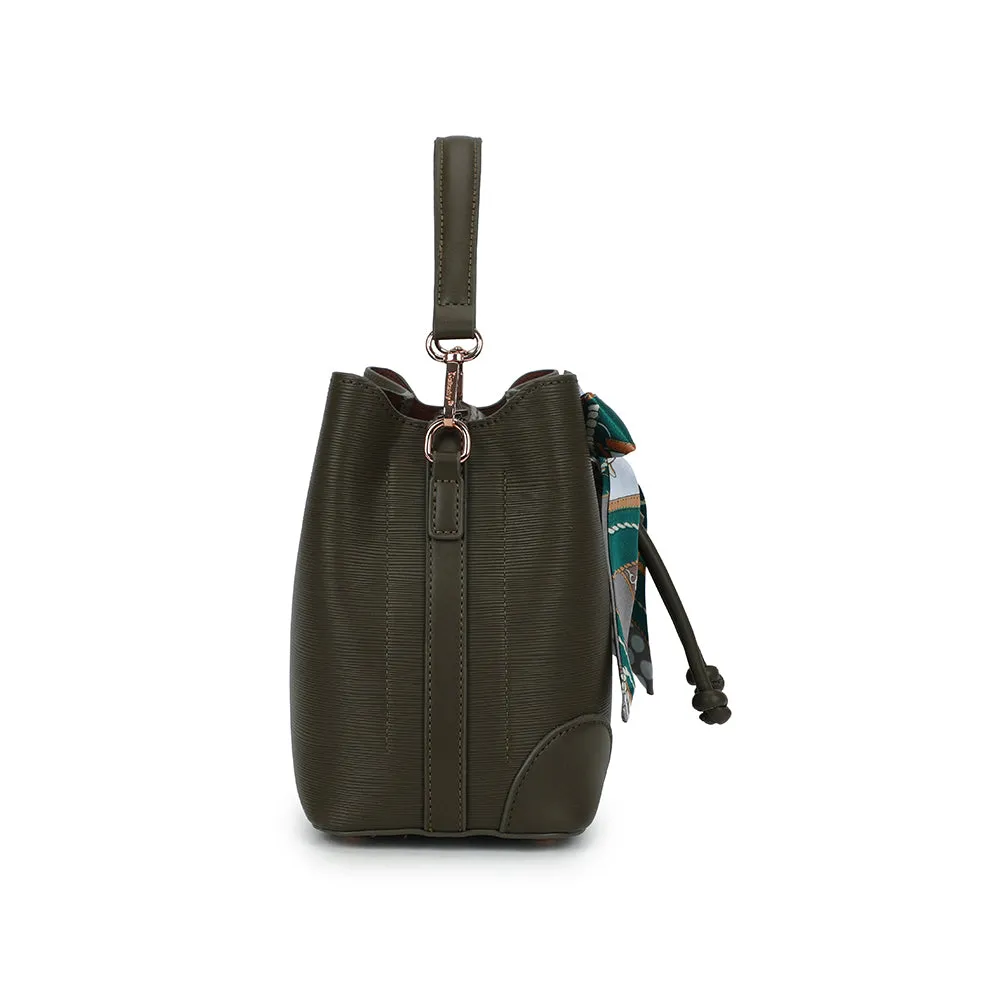Gallantry Elysane sac seau vert foncé foulard