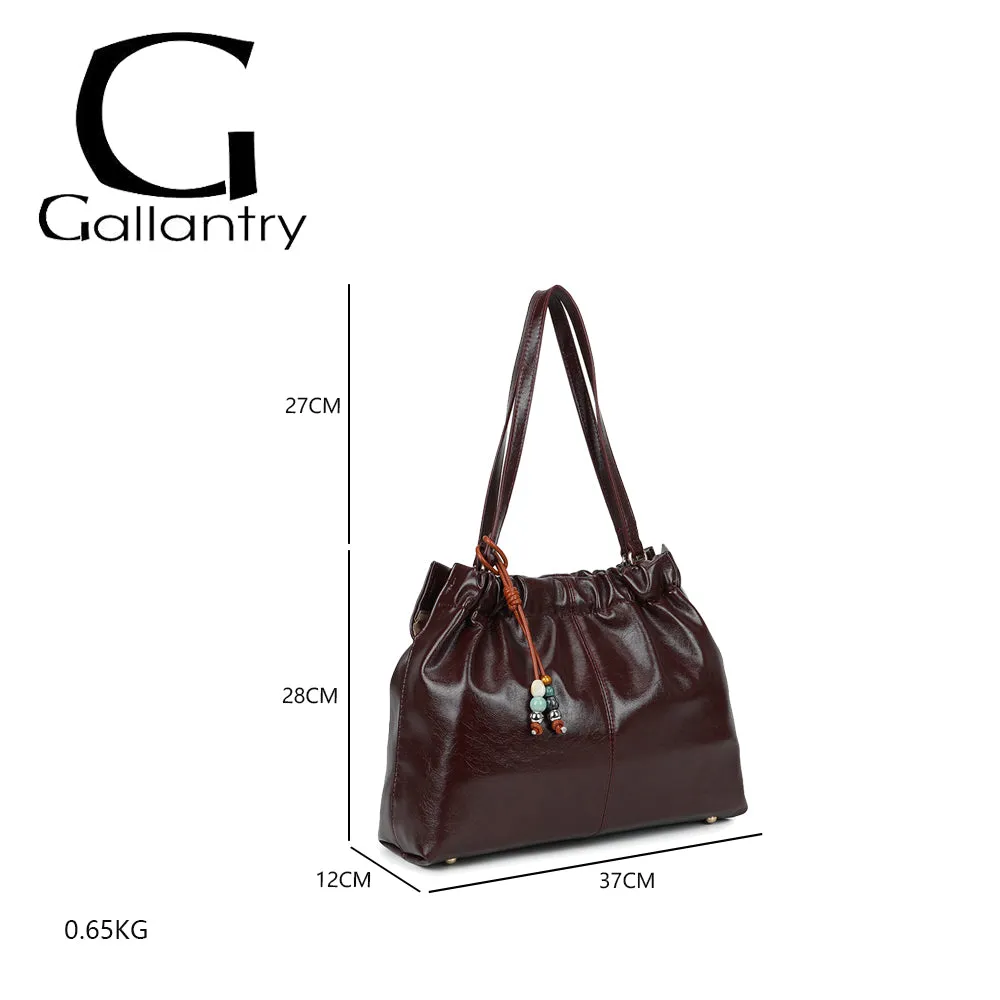 Gallantry Paris Le Mahé sac cabas bordeaux brillant