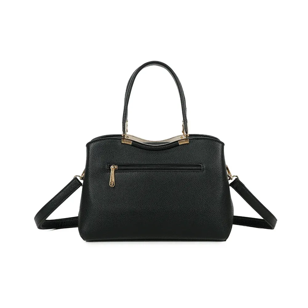 Gallantry Paris Victoria Élégance sac bandoulière noir grainé