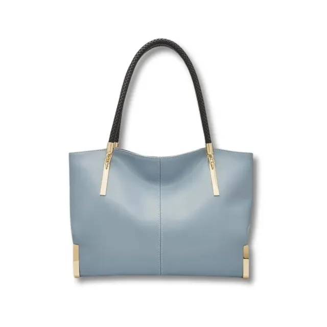 Maison Sacoches Aurore sac à main cuir noir anses tressées