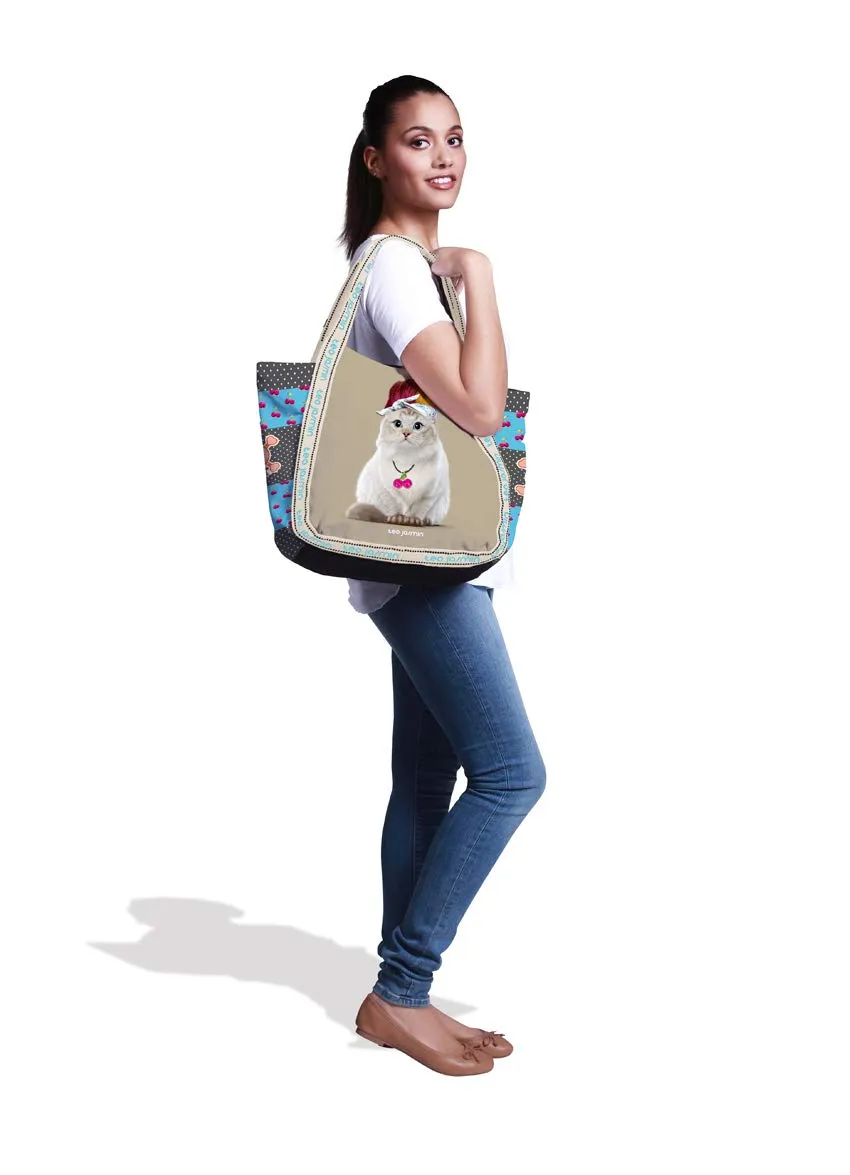 Téo Jasmin Jasmine Rockabilly cabas toile à motifs
