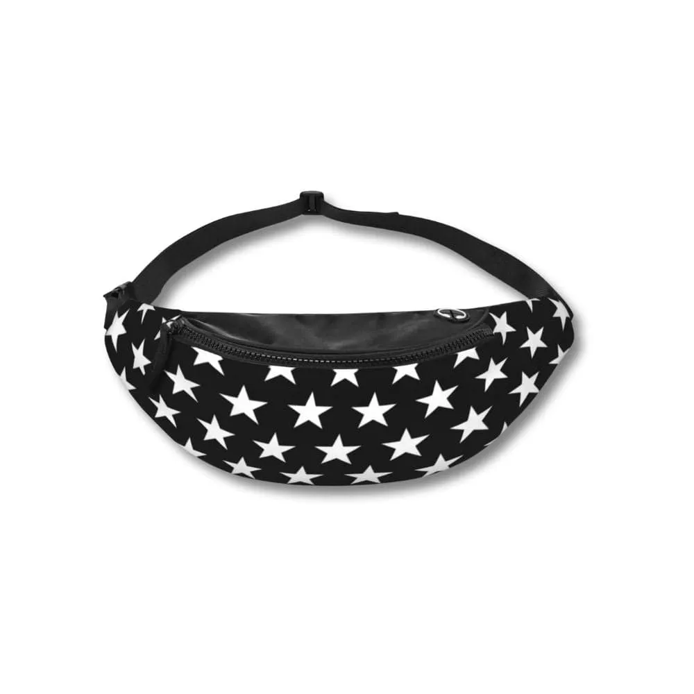 Maison Sacoches Star petite banane noire étoiles