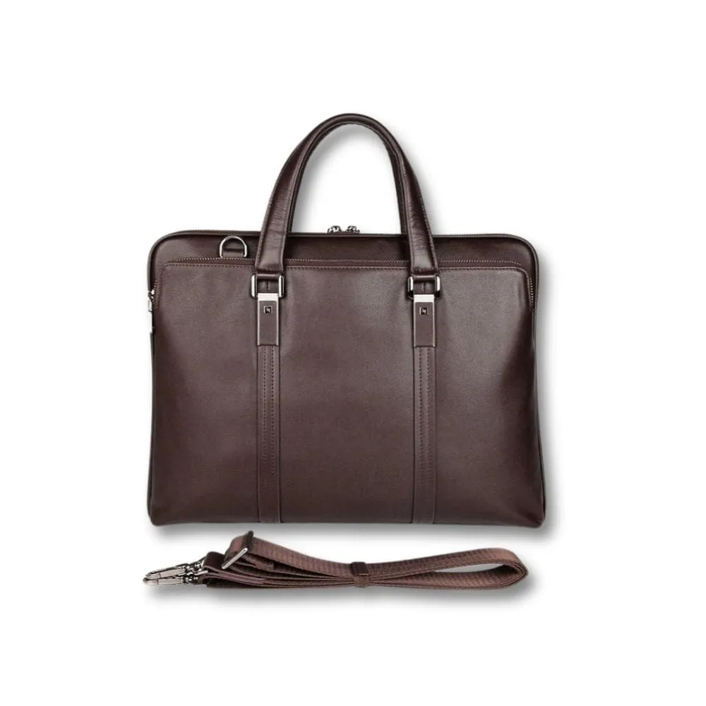 Maison Sacoches Eryon sacoche porte-documents cuir noir 15,6 pouces