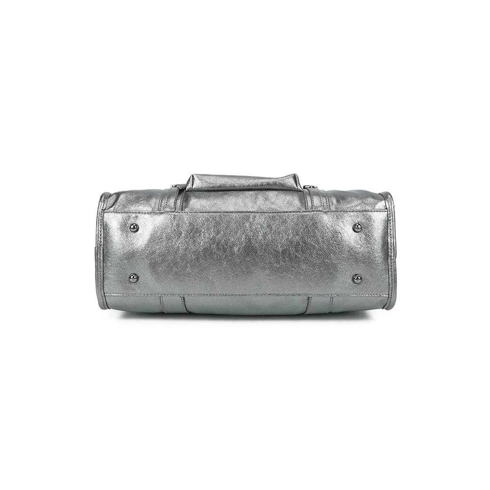 Gallantry Paris Skyla Métallique Grand cabas Gris argenté 39cm