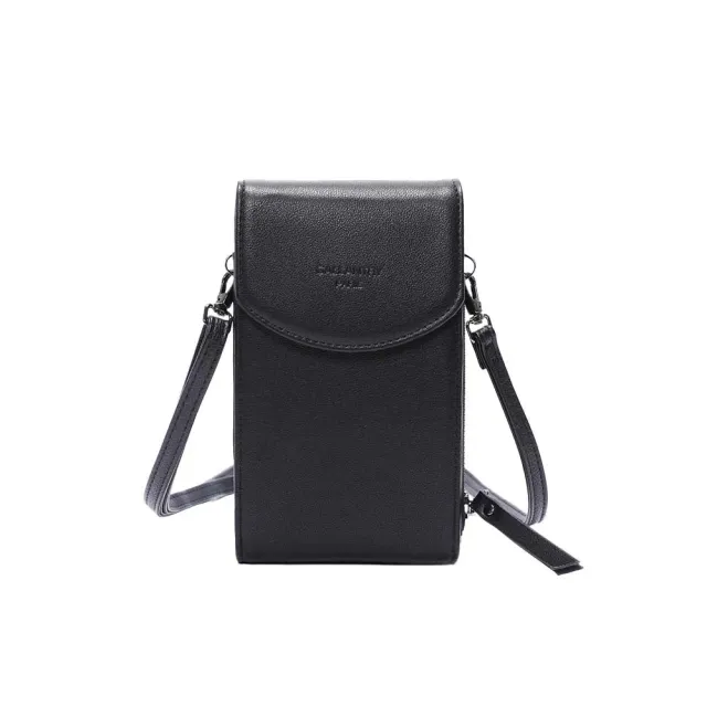 Gallantry Délicate mini sac bandoulière noir téléphone