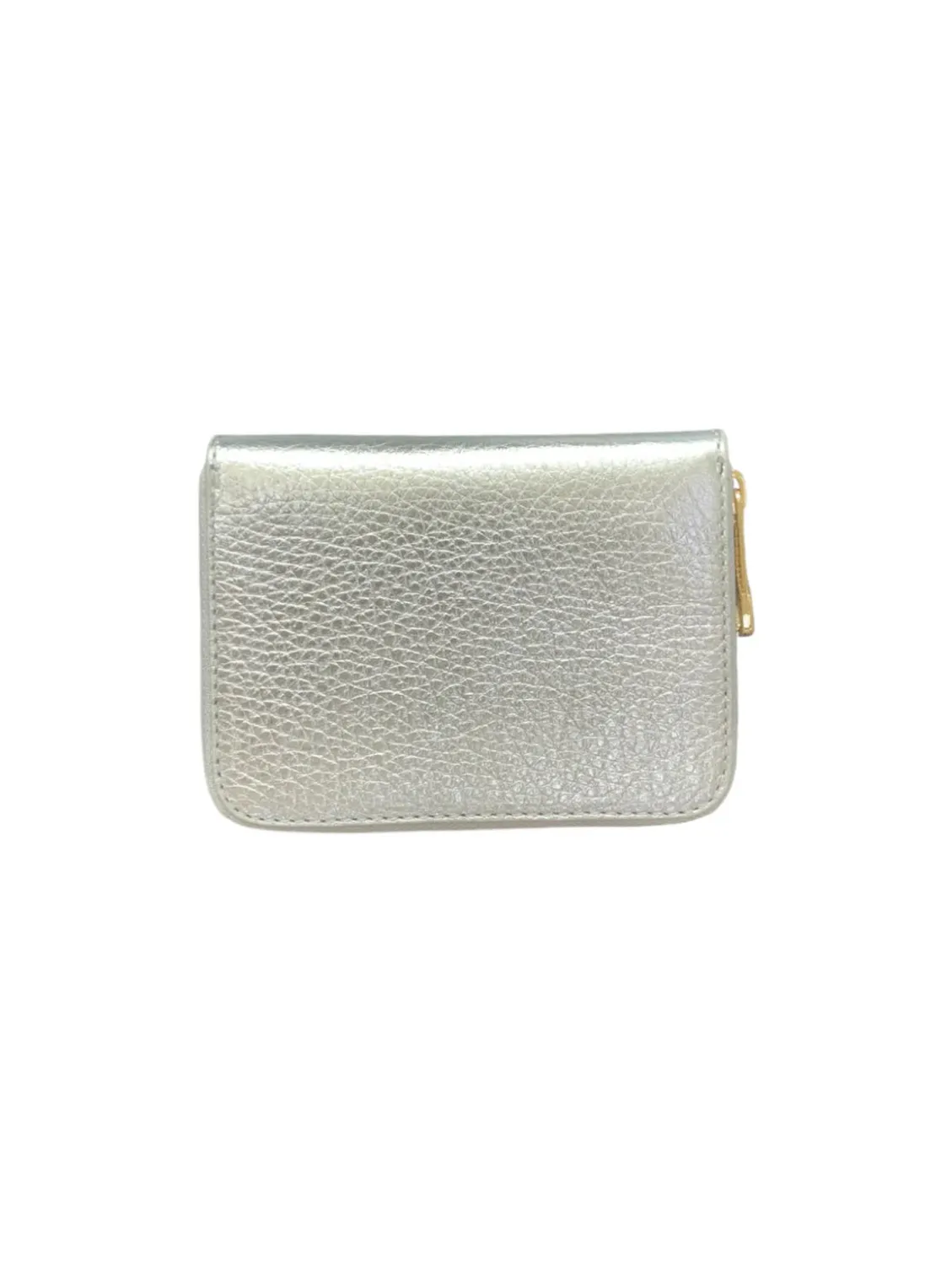 Hexagone Cuir PF Grainé portefeuille cuir Doré zippé