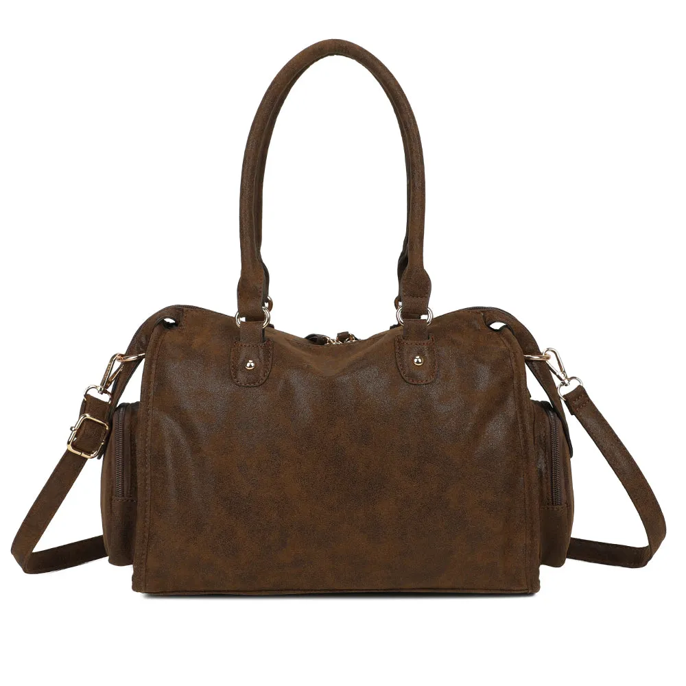 Gallantry Paris Le Montana sac bowling marron vintage