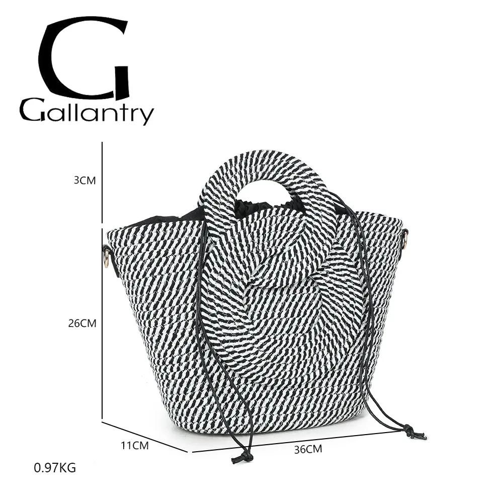Gallantry Paris Le Ondina sac à main rose corde tressée