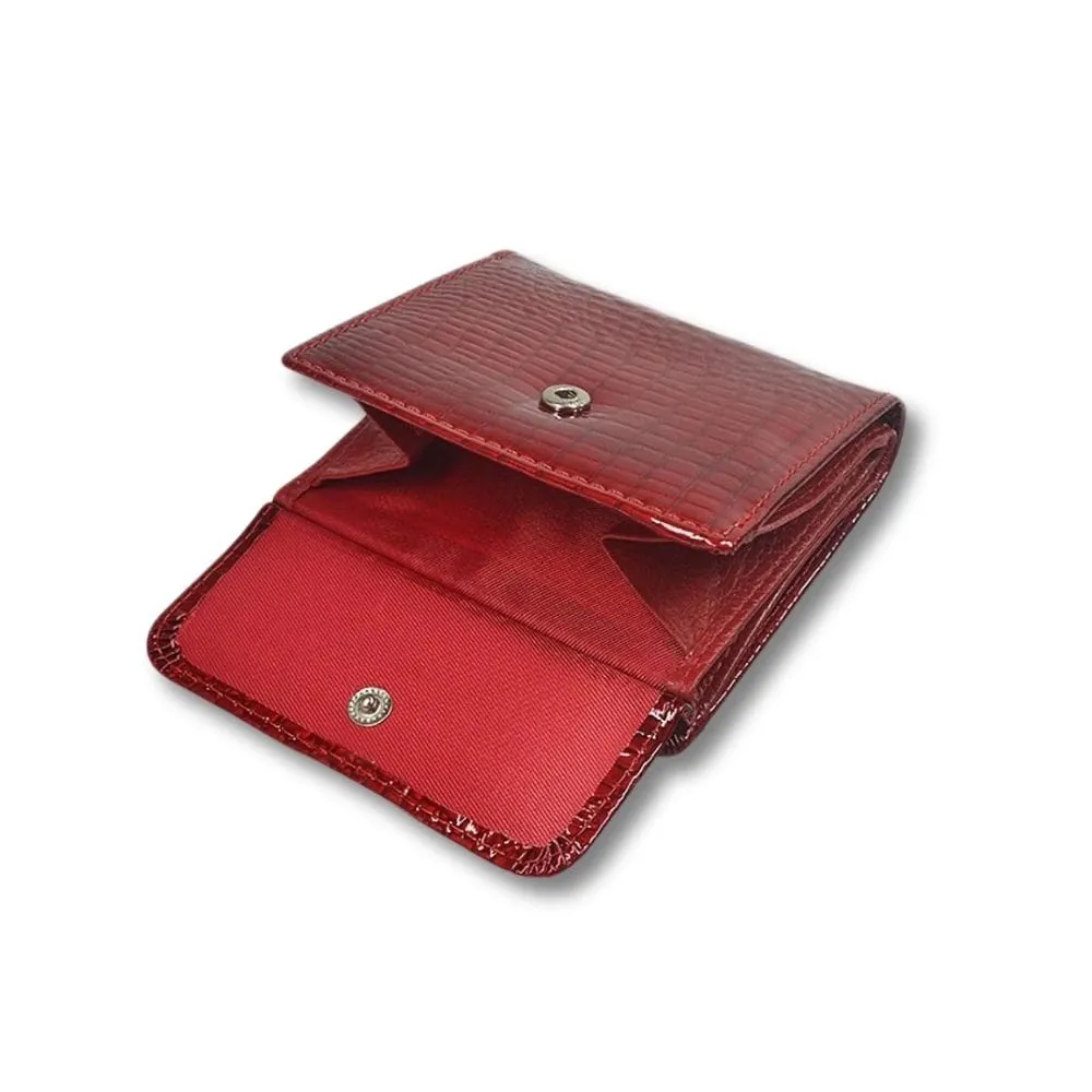 Maison Sacoches Calia mini porte-feuille femme rouge cuir
