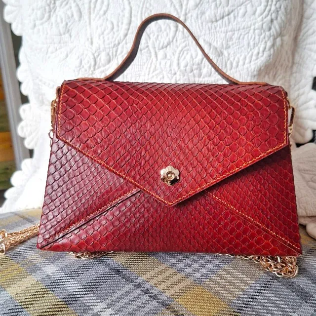 Atelier Anne R python acajou sac à main cuir exotique