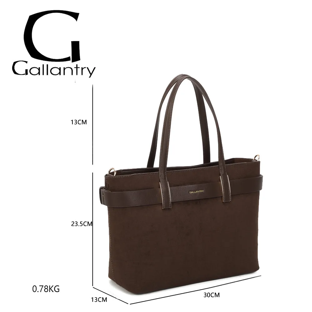 Gallantry Toscane sac à main coffee effet suédé