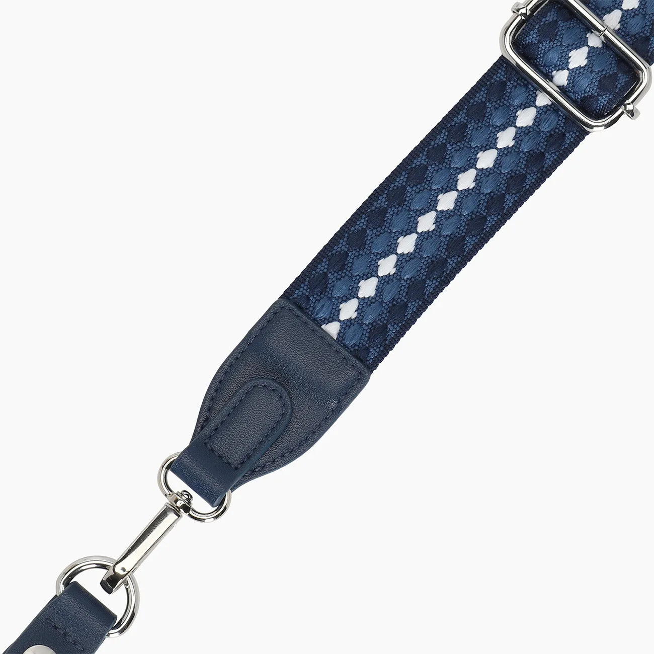 O bag bandoulière réglable 80/120 jacquard bleu navy