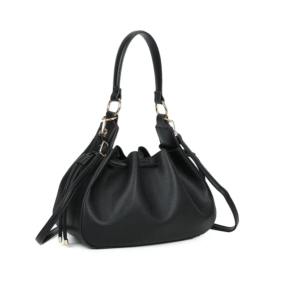 Gallantry Alma Trousse sac Taupe foncé froncé