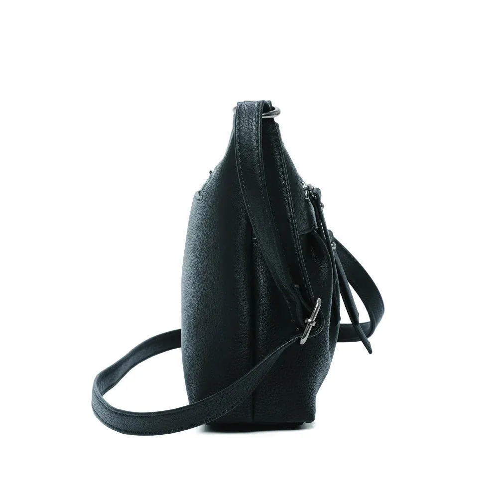 Gallantry Auréane sac bandoulière noir grainé léger