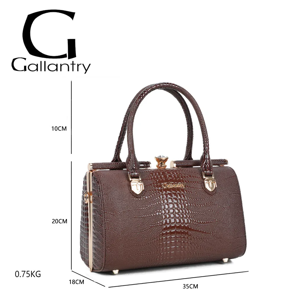 Gallantry La Rosalia sac à main coffee effet croco