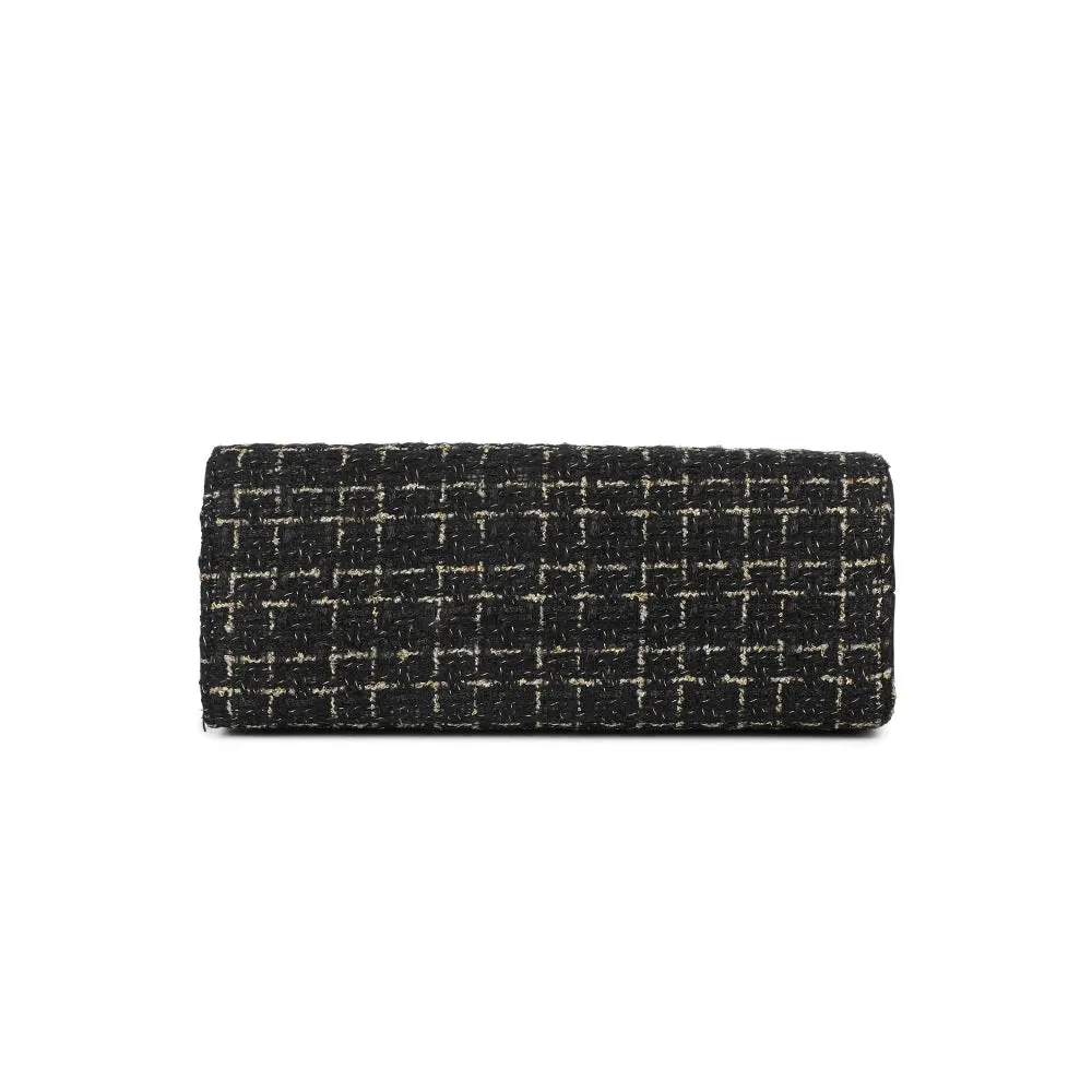 Gallantry Élia sac à main tweed noir 25 cm bandoulière