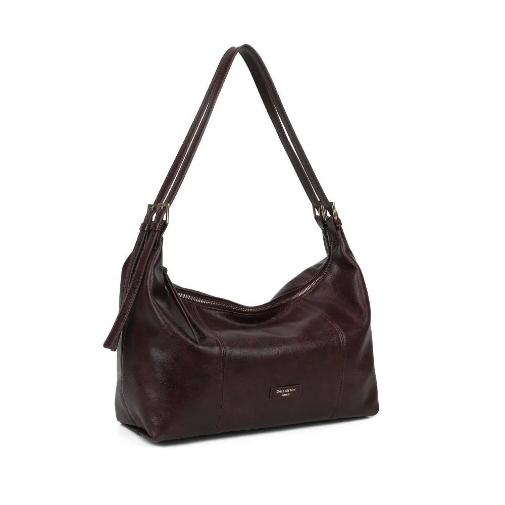 Gallantry Le Brumaire sac épaule bordeaux effet patiné