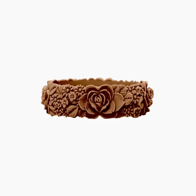 O bag O Bracelet Flower bracelet silicone bronze S