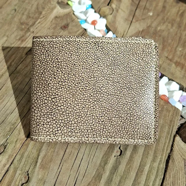 Atelier Anne R galuchat portefeuille cuir chèvre Epsom
