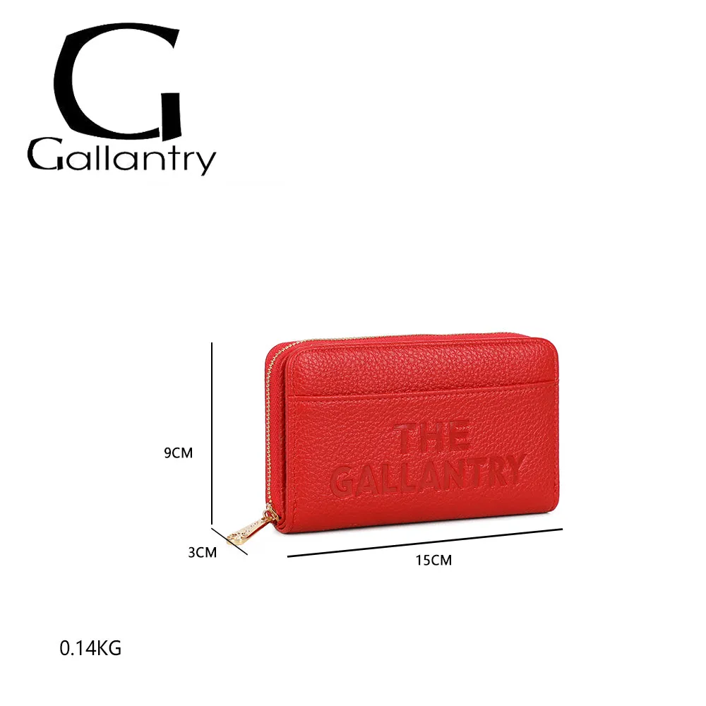 Gallantry Paris Le Précieux portefeuille noir zippé compact