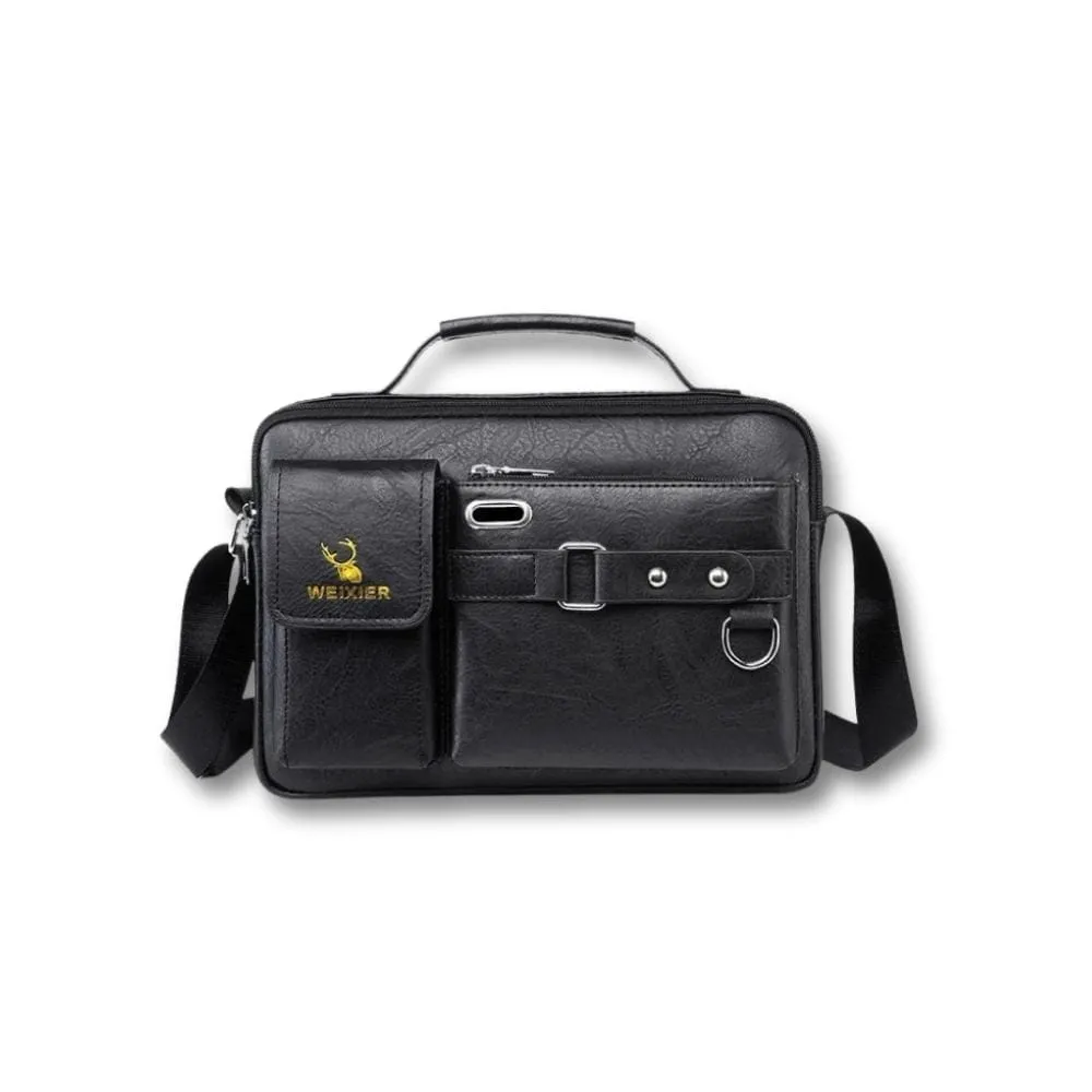 Maison Sacoches Jorn sacoche cartable marron cuir PU