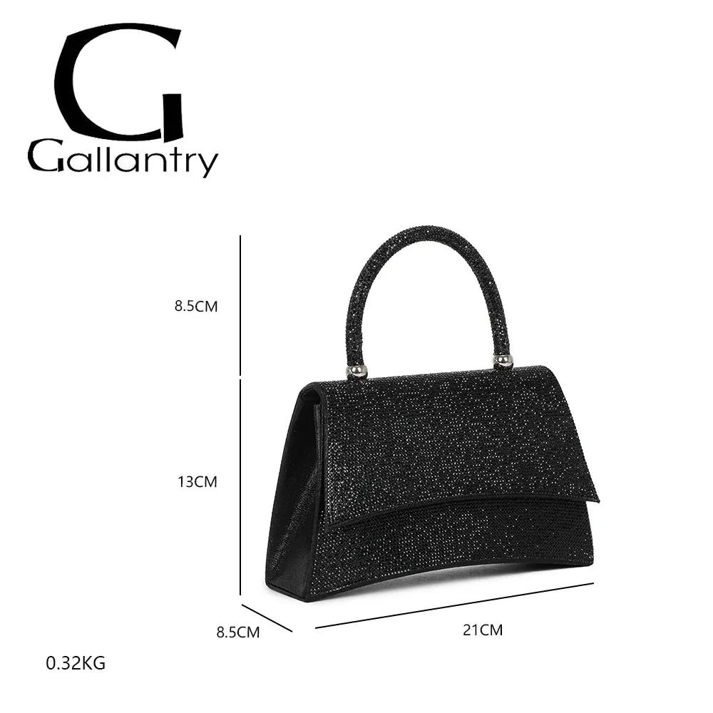 Gallantry Paris Stellaire sac de soirée Noir à strass