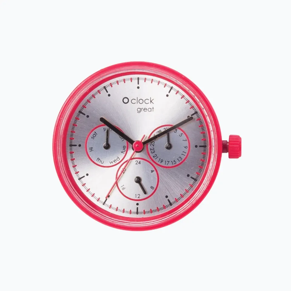 O bag O clock Great mécanisme montre rouge gris