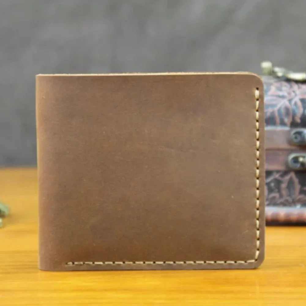 Mon Sacoche Portefeuille Cuir Café Vertical Homme