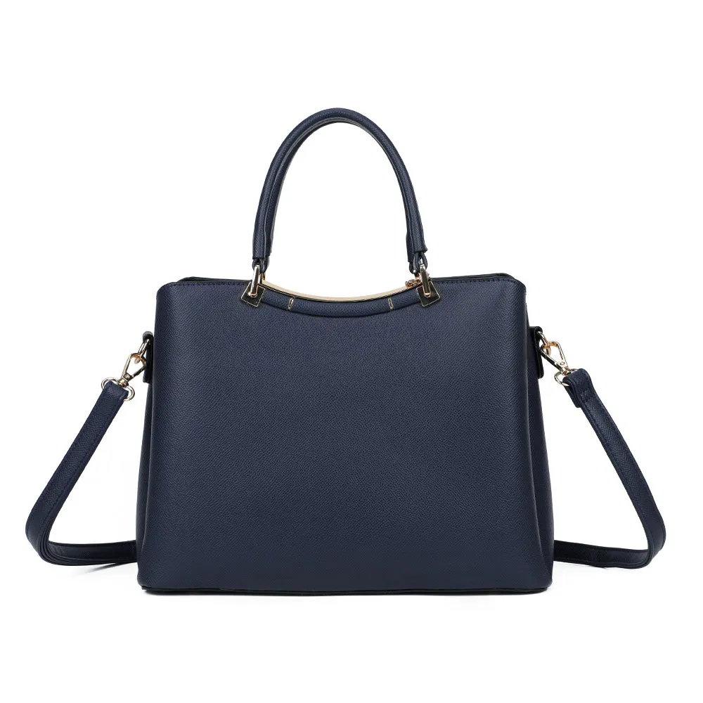 Gallantry La Cassia sac à main bleu foncé grainé