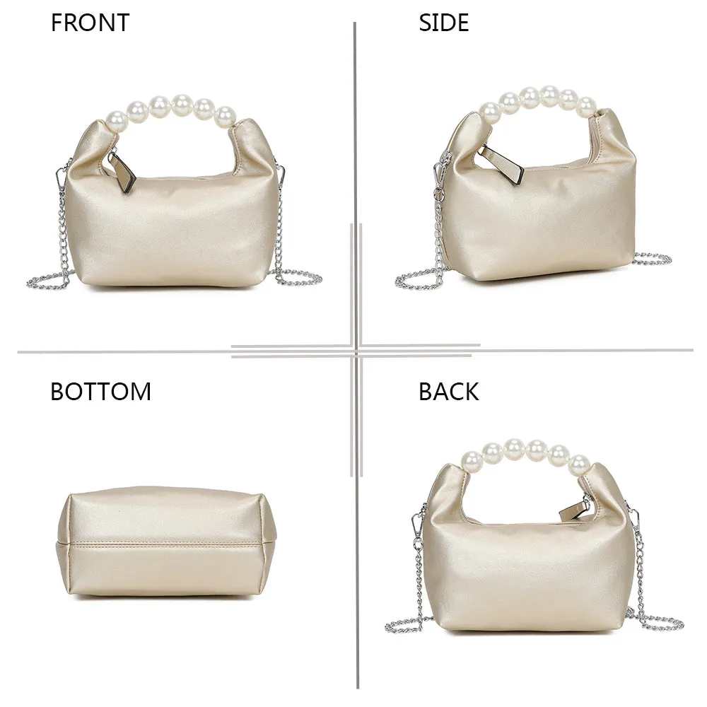 Gallantry Paris Lumière Perle sac bandoulière beige perles