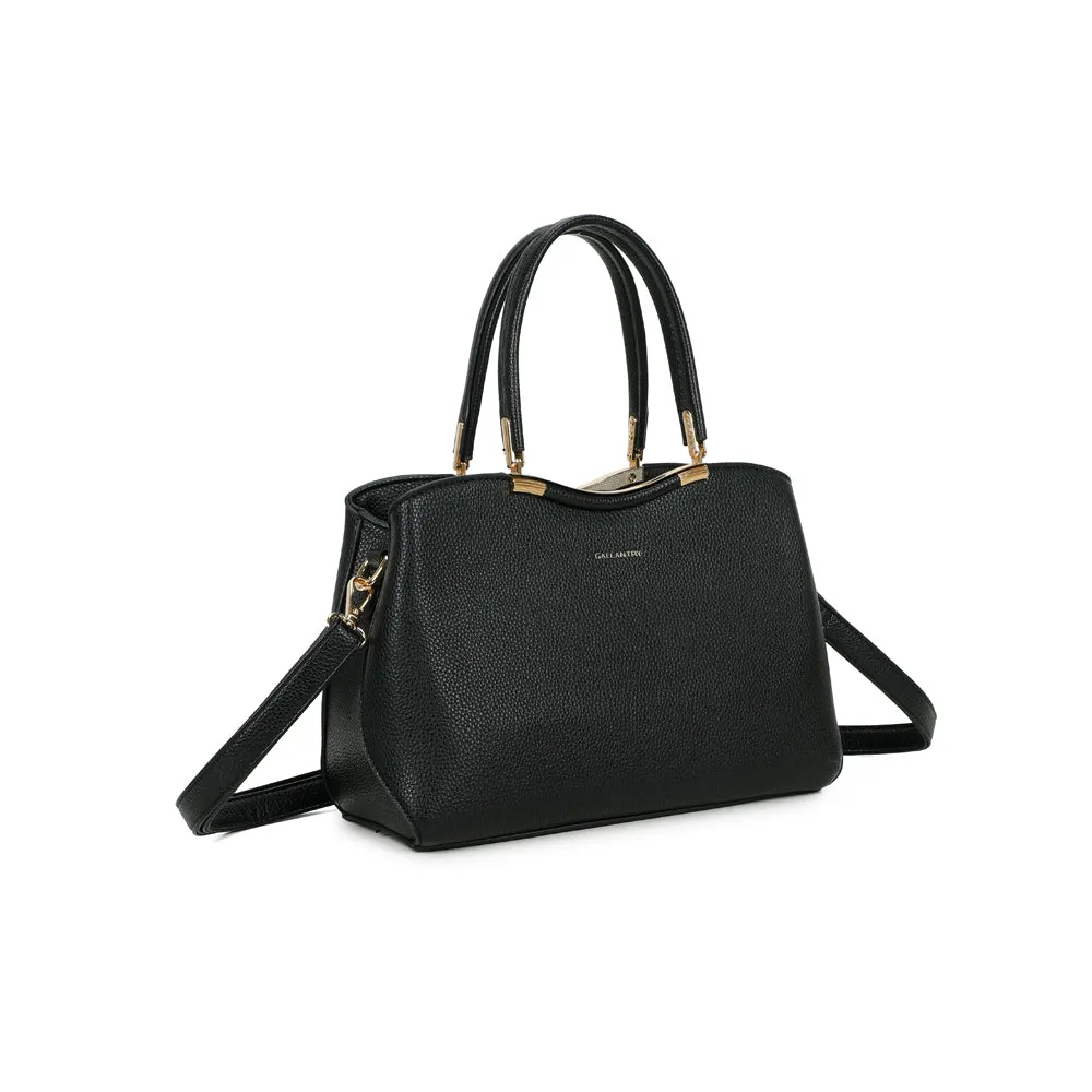 Gallantry Paris Victoria Élégance sac bandoulière noir grainé