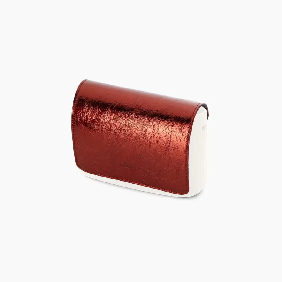 O bag O pocket rabat sac bordeaux laminé