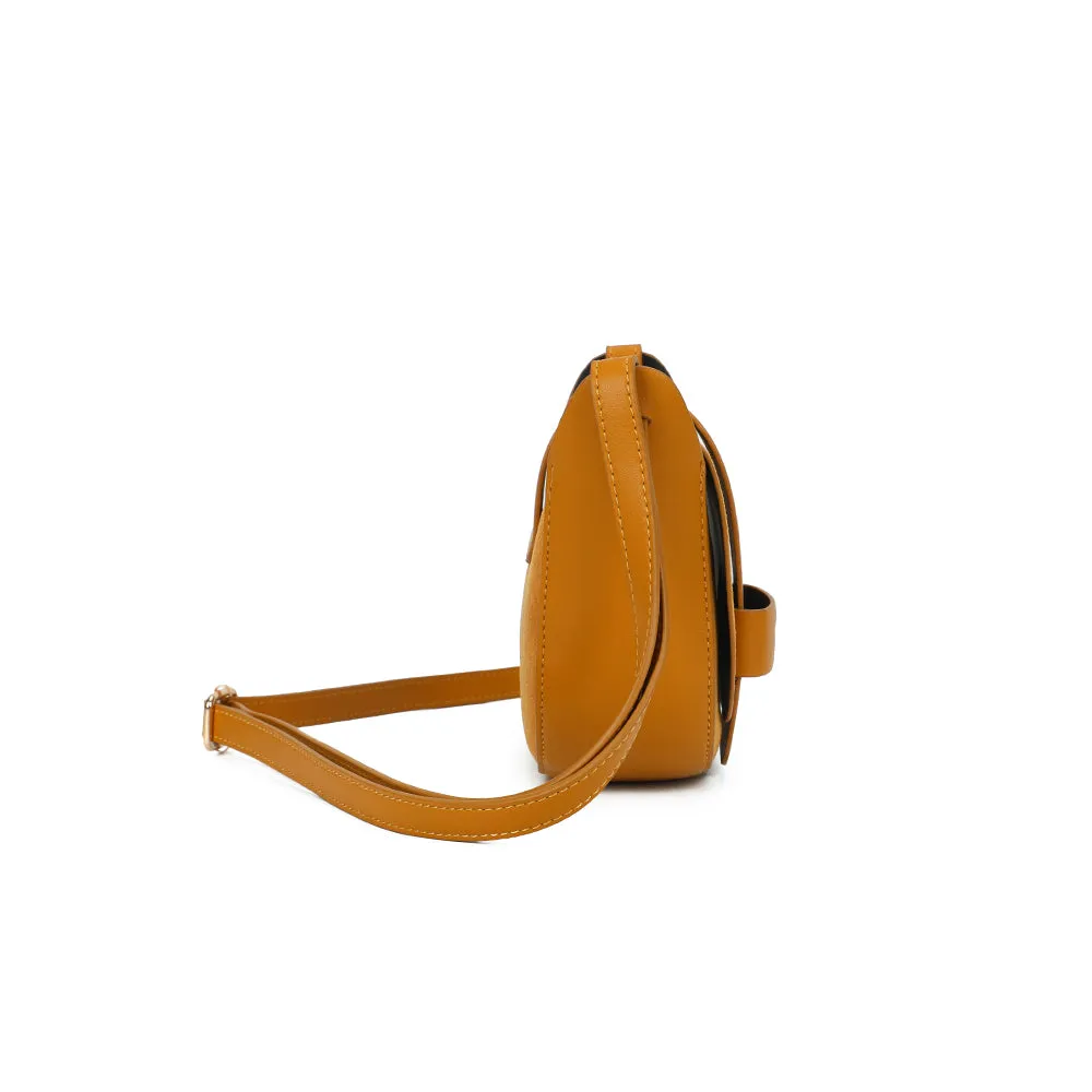 Gallantry Paris Mielia sac demi-lune jaune foncé