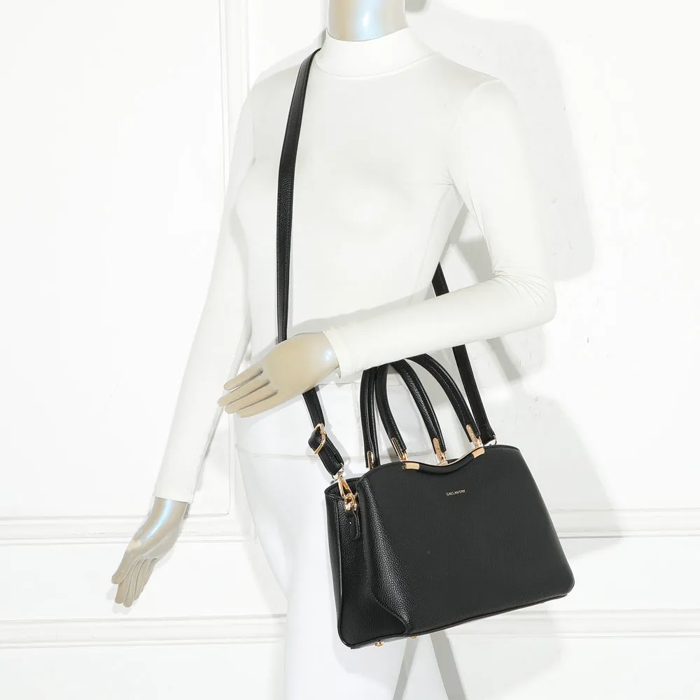 Gallantry Paris Victoria Élégance sac bandoulière noir grainé